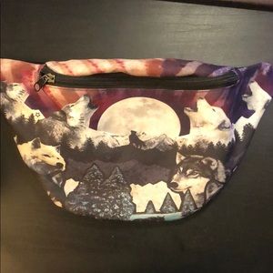 Wolf and Moon Fanny Pack Hip Bag